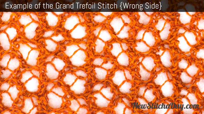 Example of the Grand Trefoil Stitch. (Wrong Side)