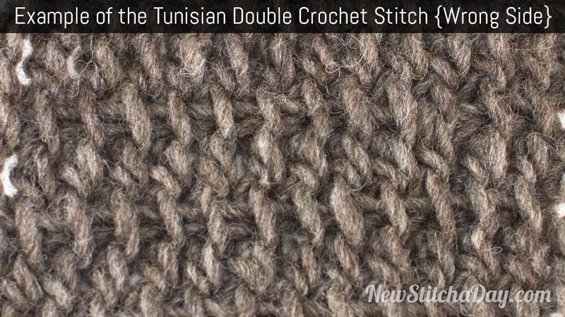 Example of the Tunisian Double Crochet Stitch. (Wrong Side)