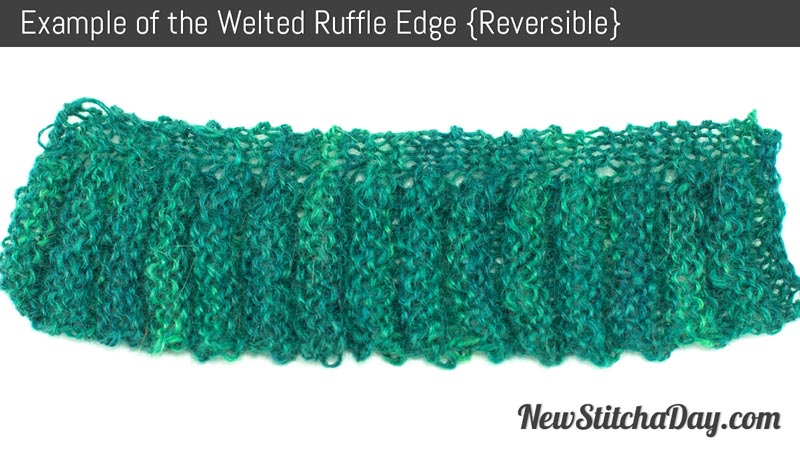 Example of the Welted Ruffle Edge. (Reversible)