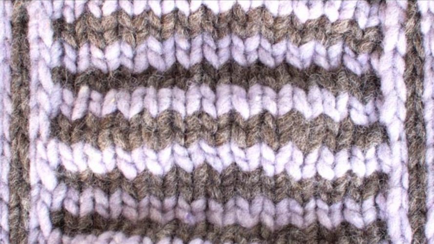 Gathered Stripes Stitch - Knitting Stitch Dictionary