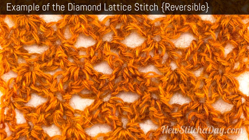 Example of the Diamond Lattice Stitch. (Reversible)