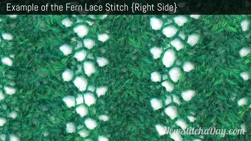 Example of the Fern Lace. (Right Side)