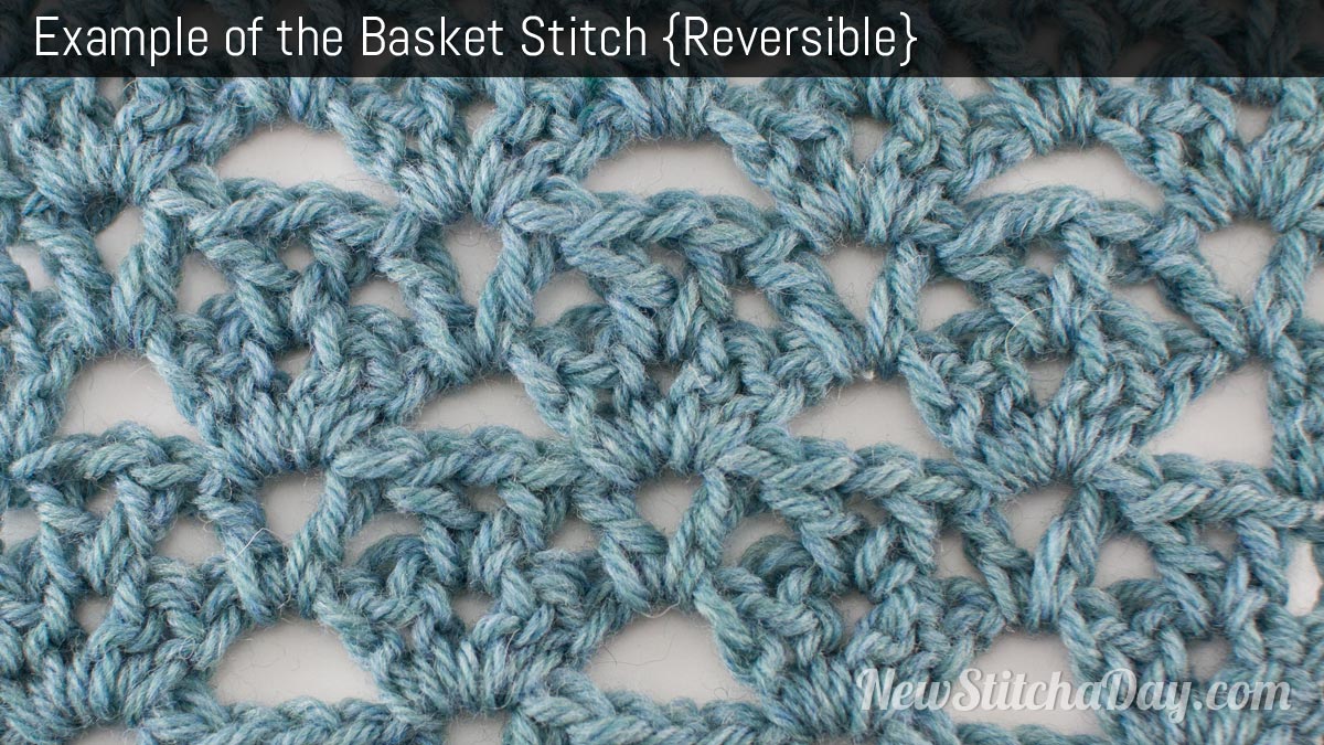 Example of the Basket Stitch. (Reversible)