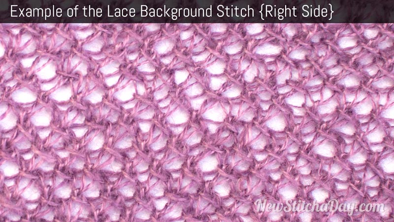 Example of the Lace Background Stitch. (Right Side)