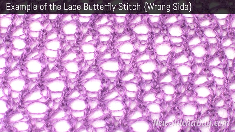 Example of the Lace Butterfly Stitch. (Wrong Side)