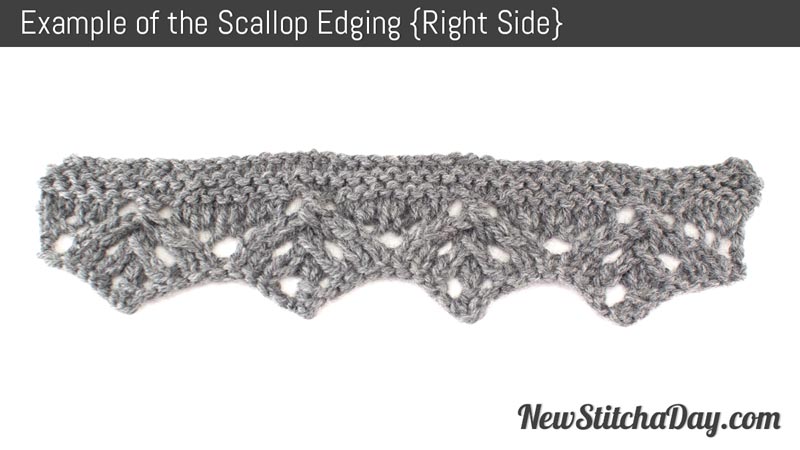 Example of the Scallop Edging. (Right Side)