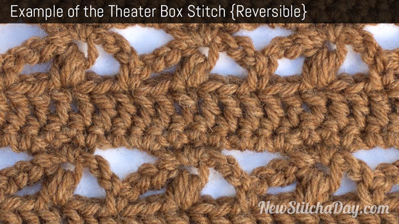 Example of the Theater Box Stitch. (Reversible)