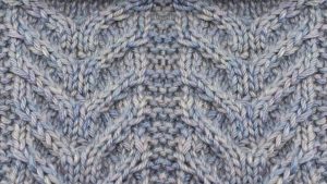 Example of the Staghorn Cable Knitting Stitch Pattern