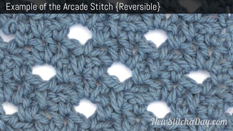 Example of the Arcade Stitch. (Reversible)