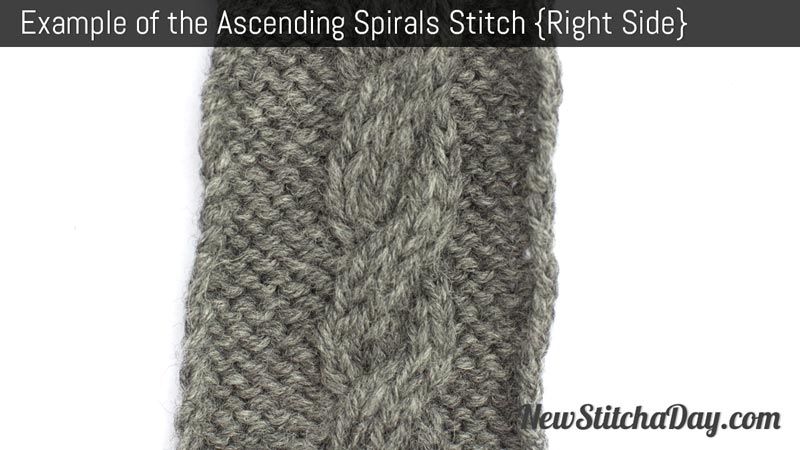 Example of the Ascending Spirals Stitch. (Right Side)