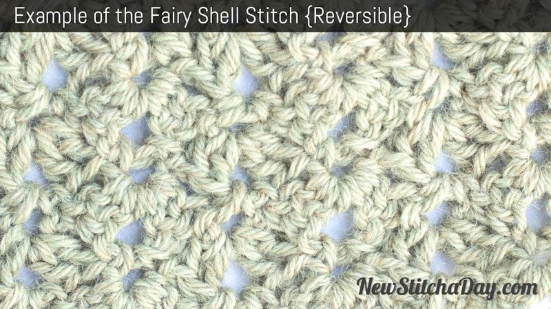 Example of the Fairy Shell Stitch. (Reversible)