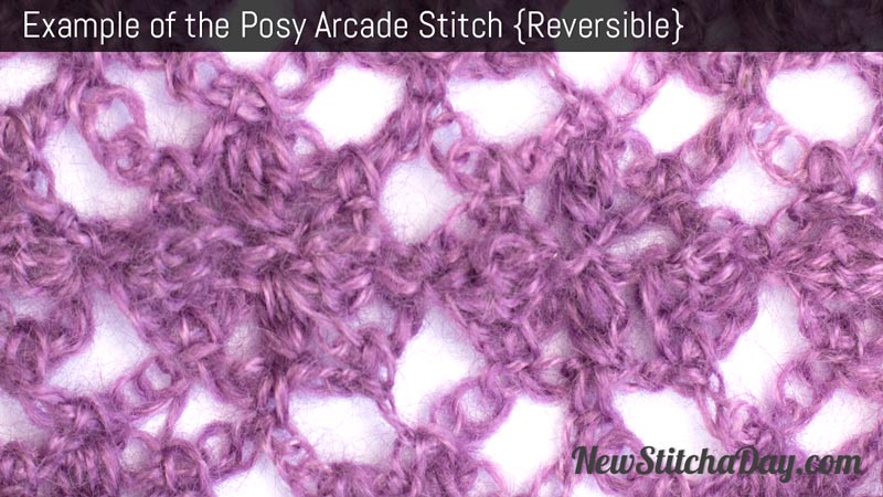 Example of the Posy Arcade Stitch. (Reversible)