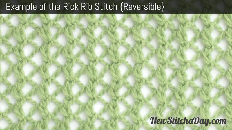 Example of the Rick Rib Stitch. (Reversible)