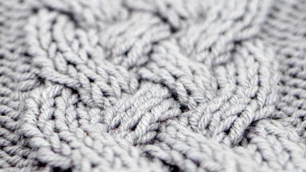 Detail of the Chunky Braid Cable Stitch Knitting Pattern