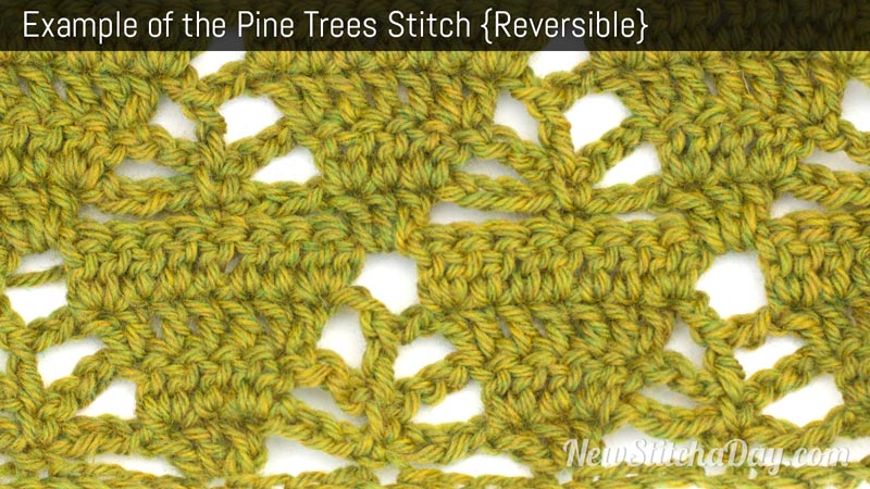Example of the Pine Trees Stitch. (Reversible)