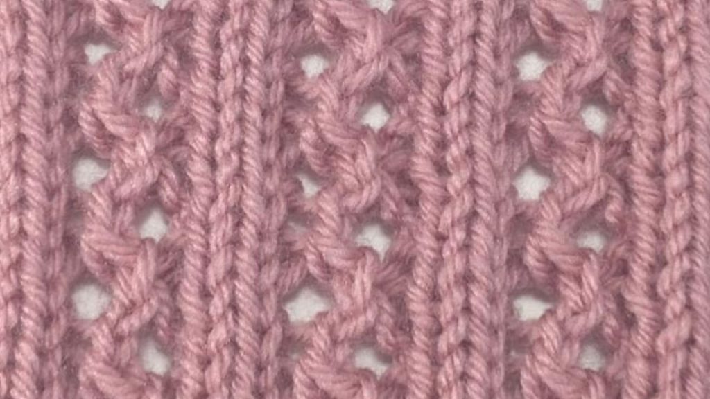 The Double Lace Rib Knitting Stitch Pattern