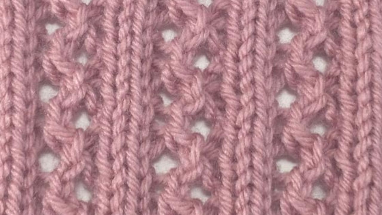 Double Lace Rib Stitch | Knitting Stitch Dictionary