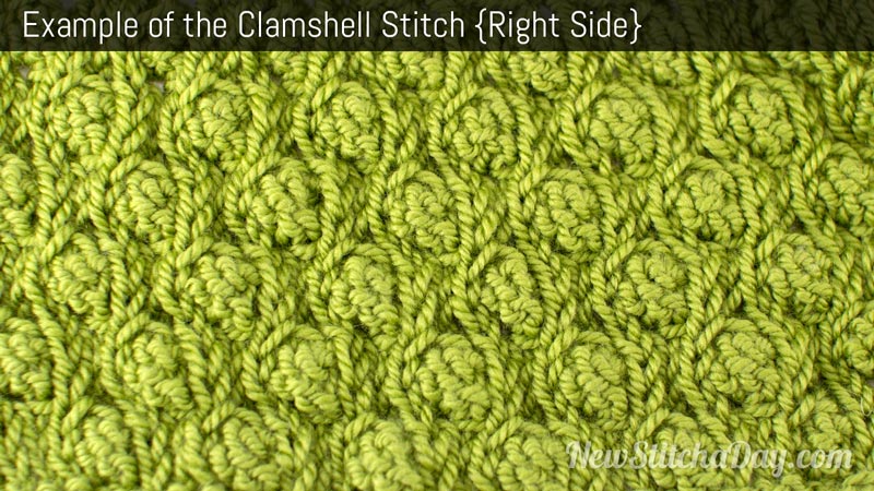 Clamshell Stitch Knitting Pattern (Right Side)
