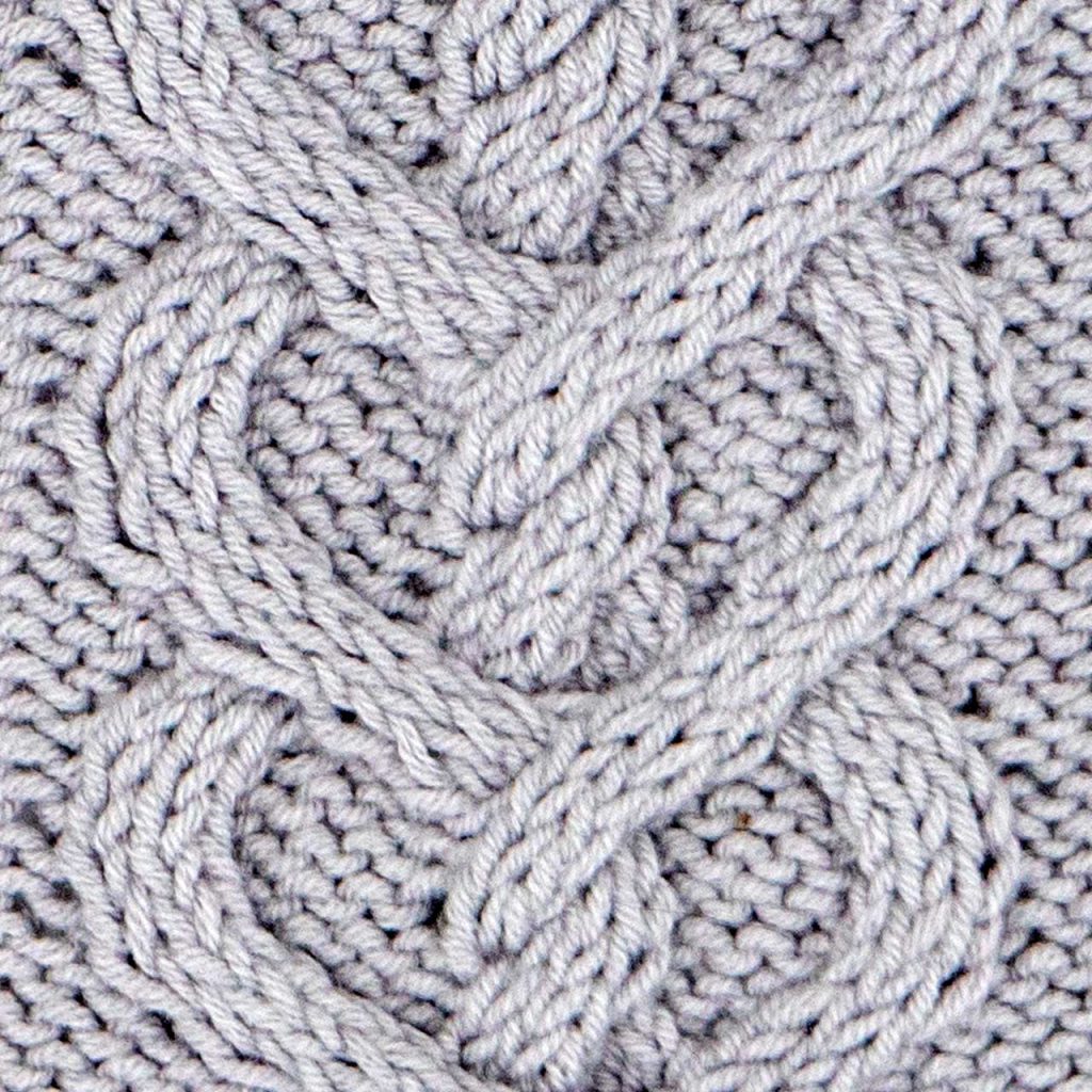 Braided Heart Cable Stitch Knitting Pattern (Right Side)