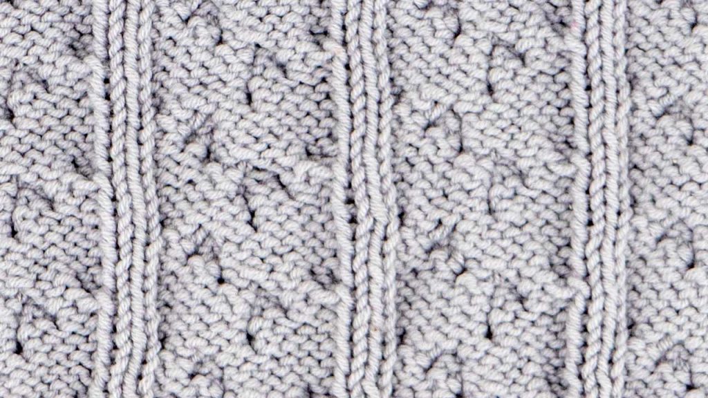 Cascade Cable Rib Stitch Knitting Pattern (Wrong Side)