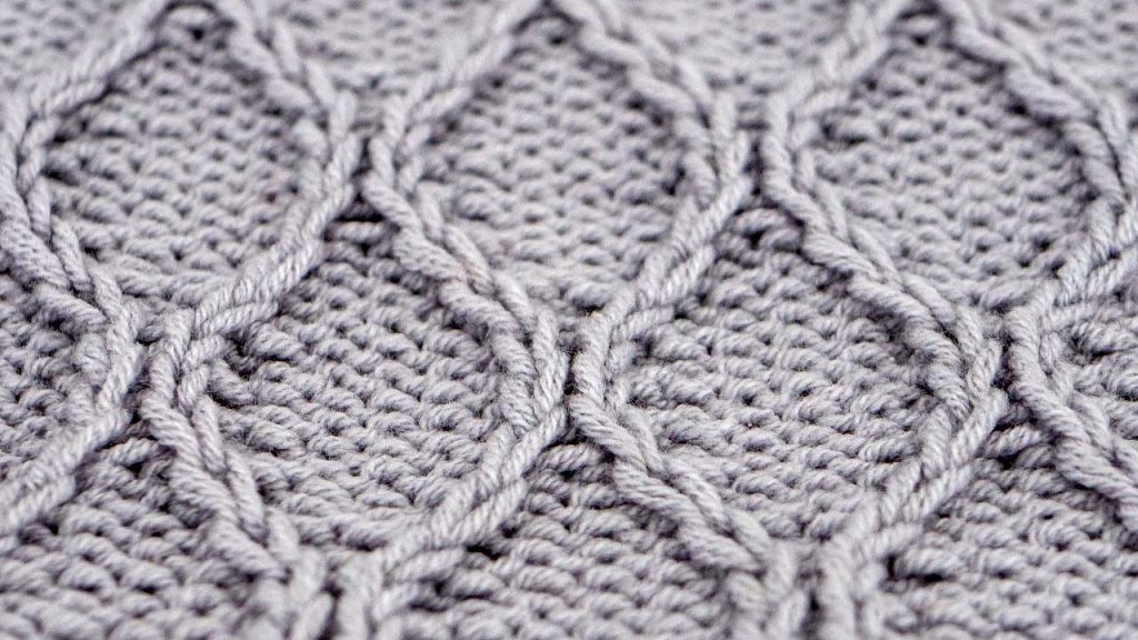 Close Up of Winding Roads Stitch Knitting Pattern