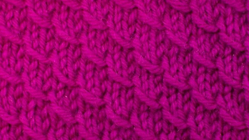Diagonal Scallop Stitch - Knitting Stitch Dictionary