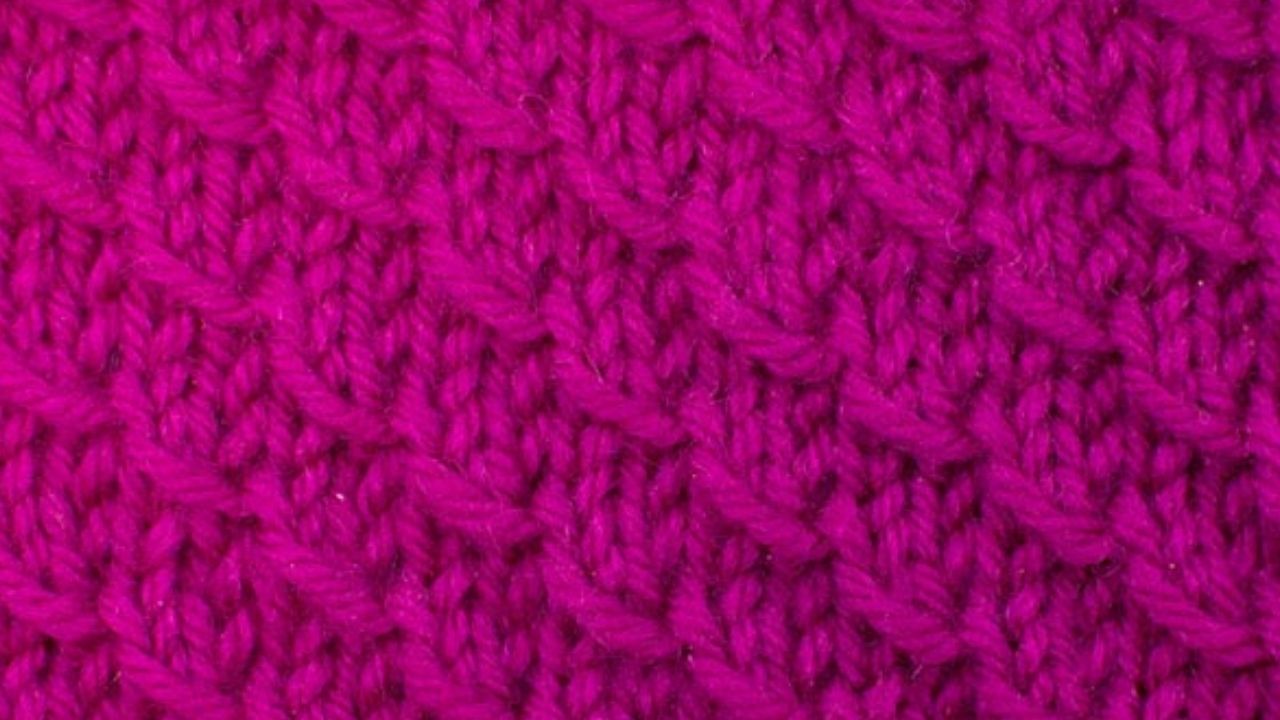 Diagonal Woven Slip Stitch Knitting Pattern: Easy How To for